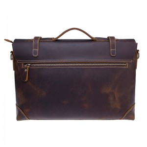 18SG-7296F Korkealaatuinen aito lehmännahkainen salkku yrityksen lähettiläspussi