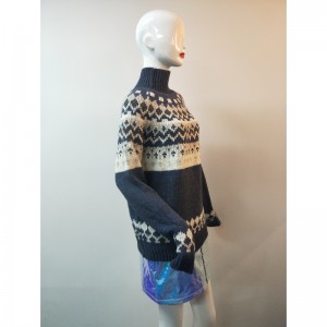 BLUE ABIGAIL FAIRISLE PATTERN JUMPER RLWS0014F