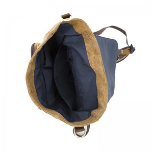 19SC-7909D vetoketju sulje tietokonelokero nahka läppä kangas miesten reppu