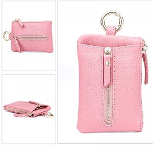 Räätälöity PU Leatehr -kolikoiden kukkaro kuuden avaimen koukulla