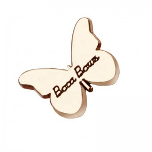 Muoti perhonen nappikuvio vaatemetallisesta kultavarren painikkeesta tankokampaan 13