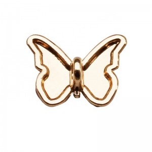 Muoti perhonen nappikuvio vaatemetallisesta kultavarren painikkeesta tankokampaan 13