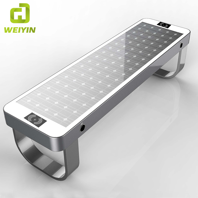 Uusin tyyli Solar Smart City -huonekalupatiopenkki puhelimien lataamiseen