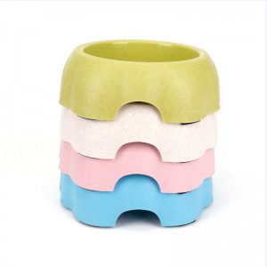 kukkamuotoinen vehnän ja oljen lemmikkikulho, lemmikkieläinten ruokia, kissan koiranruoka-astia