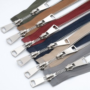 Räätälöity pituus metallinen vetoketjullinen nailon vetoketju farkut ja takit 1