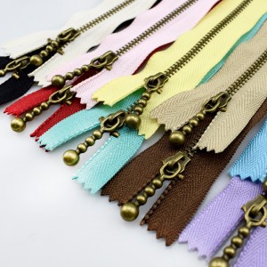 pronssi vetoketju 10 väriä käsin DIY20cm metalli vetoketju Räätälöintiompelutyökalut laukkuihin Vaatteetarvikkeet 4