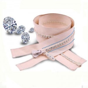 Korkealaatuinen muotisuunnittelija tekojalokivi vetoketjulla 8