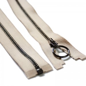 Vaatteiden hieno vetoketju metallinen messinki vetoketju ympyrän liukusäätimellä ja sulkeutuva ruusukulta vetoketju hamelle 11