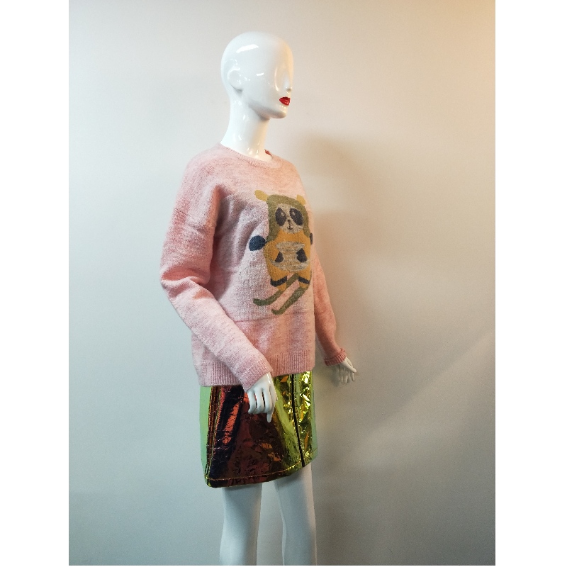 PINK CARTOON PRINT SWEATER RLWS0081F