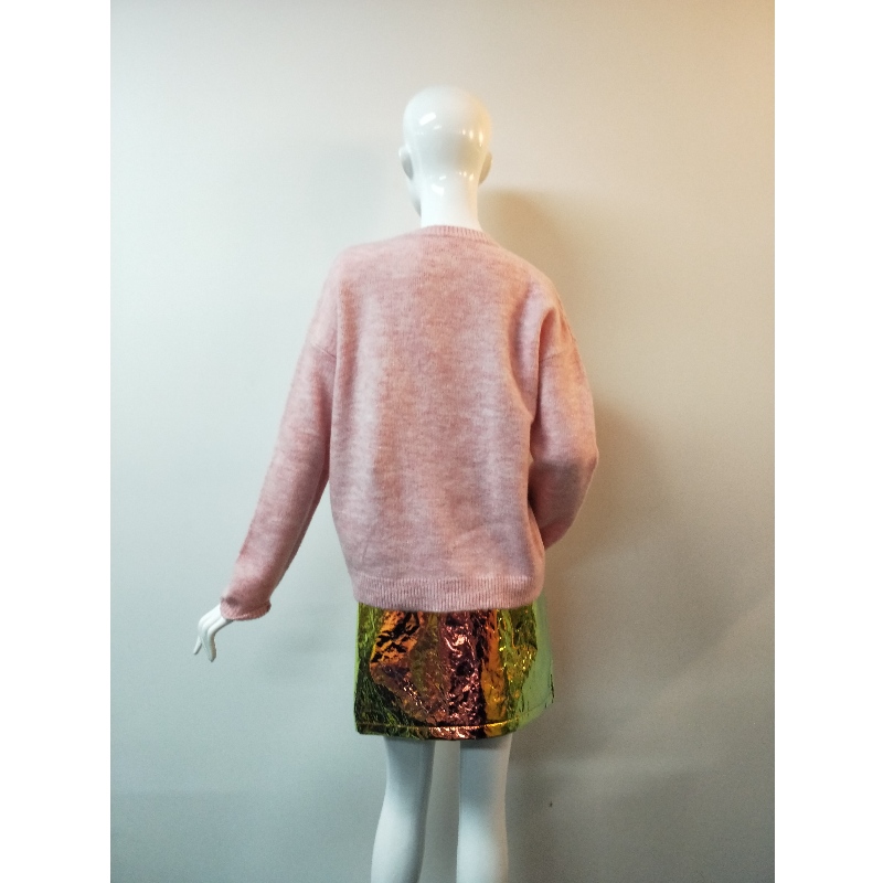 PINK CARTOON PRINT SWEATER RLWS0081F