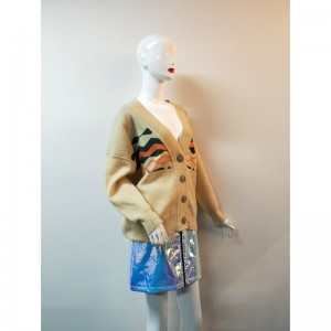 KELTAINEN PRINT CARDIGAN RLWS0106F