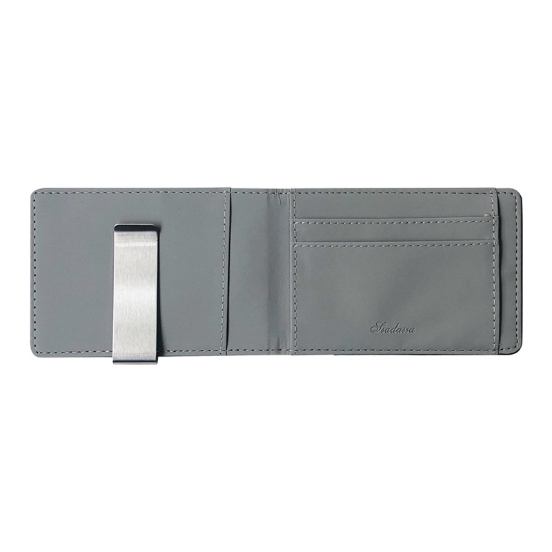 HD0827 - Miesten Cross Pu-lompakko ruostumattomasta teräksestä valmistetulla lyhyellä lompakolla