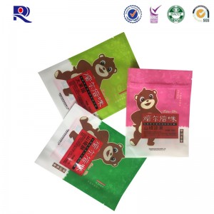 laminoitu muovinen vetoketjupussi välipaloja varten