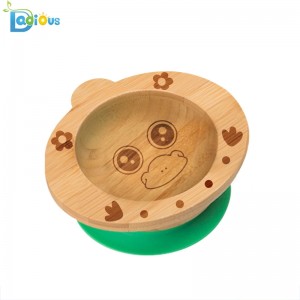 Tukku Halvat vauvanruoat Bamboo Biologisesti hajoava Bamboo Baby Plate Custom Baby Bamboo imukulho