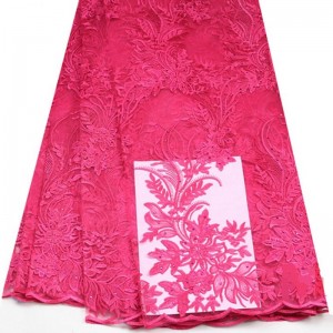 Hot myynti morsiamen mekko 3d kirjailtu pitsi kangas naisille