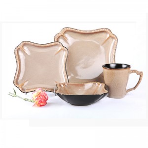 Halvat keraaminen hieno posliini Perinteiset etiopialaiset päivällissarjat