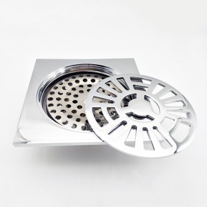 Neliömäinen lattia-ansa tyhjentää jätteet