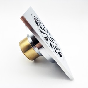 Neliömäinen lattia-ansa tyhjentää jätteet