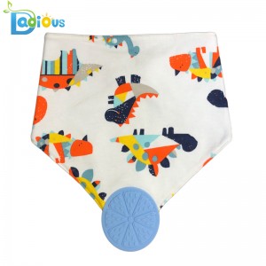 Amazonin myydyin puuvillainen ruokalappu teether-pojan kanssa Teether-ruokalappu Bandana -hampaiden rintalaput tytöille