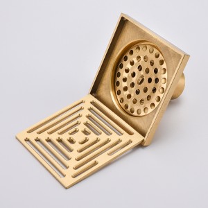 Takaosa laattalaippa lineaarinen suihkuputket messinki neliön lattiakaivo