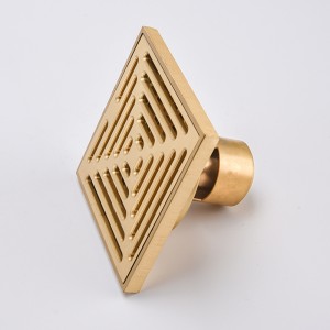 Takaosa laattalaippa lineaarinen suihkuputket messinki neliön lattiakaivo