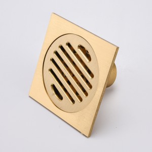 Kultatoimittajan messinkilaatta-asennus lattia-suihkun hiusten poistossa