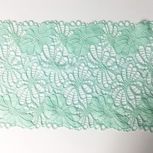 Nailon spandex-joustava leveä pitsi 18 cm leveillä pitsiä alusvaatteisiin tai vaatteisiin