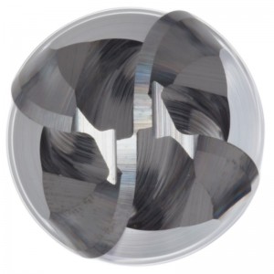 Kovametallipallo-nenäpäätehdas, erityisen pitkä ulottuma, päällystämätön (kirkas) viimeistely, 30 asteen kierre, 4 huilua, 3 \