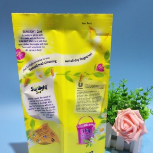 Pysäytä nokka muovisen pesunesteen nestesaippua / pyykinpesuainepakkaus