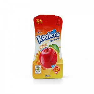 Pysäytä pussi muovisella suuttimen muotilla. Leikkauslaminaatti