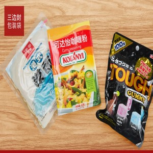 joustava painatus alumiinifoliolla laminoidut kerrokset mauste muovipussi 3-puolinen sinetti maustaja pakkauspussi