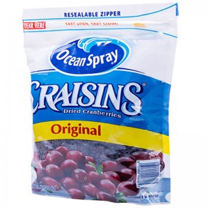 Ilmatiivis alumiini-vetoketjullinen laukku kuivattujen hedelmien pakkaamiseen / vetoketjullinen lukko Mylar-pystytasku kuivattuihin marjoihin