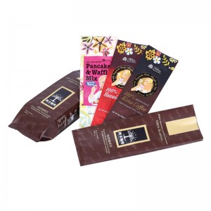 Kahvipussi Ziplock-pakkaus Kahvipussi, jossa venttiili Tina solmio Mukautettu painettu biohajoava ilma-aukko kahvipussit Mukautettu painettu tasainen pohja