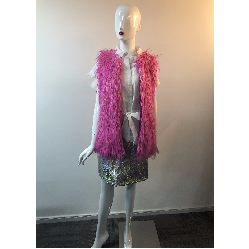 NAISTEN MAGENTA SHAGGY GILET RLWF0023