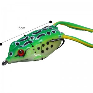 Silikoni ukkkonen sammakko simuloitu Lei sammakko syötti vääriä syötti kaksoiskoukku musta syötti musta kala on erikoistunut kalastusvälineiden tappamiseen