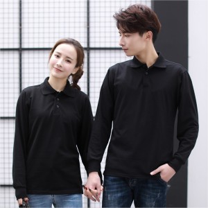 # TC-normaali istuva puuvilla pitkähihainen yksivärinen golfpolopaita