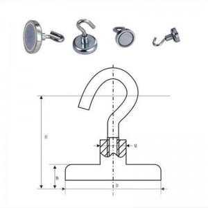 Ganchos de ímã redondo forte de fabricante Kiinassa.