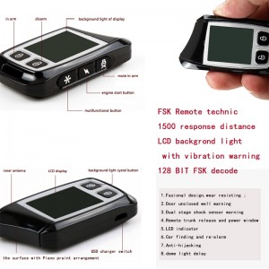 kaksisuuntainen LCD-kaukosäätimen auton kauko-ohjain