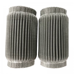 50Micron ruostumattomasta teräksestä valmistettu laskostettu vesisuodatinkynttilä