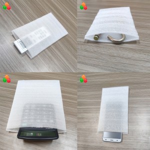 Mukautettu läpinäkyvä iskunkestävä vedenpitävä antistaattinen epe-vaahtopussi PE PO -kalvoa sakeuttava laajennettu polyeteenipakkauspussi