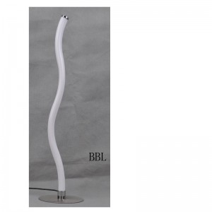 LED-pöytävalaisin aallonmuotoisella akryyliputkella