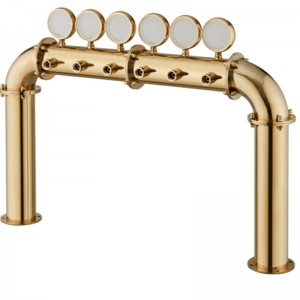 Olutjakeluvälineet Baariravintola Korkealaatuinen viinisarake 6-reikäinen ovityyppinen viinitorni lampulla PVD