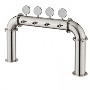 Olutjakeluvälineet Baariravintola Korkealaatuinen viinisarake 4-reikäinen ovityyppinen viinitorni lampulla PVD