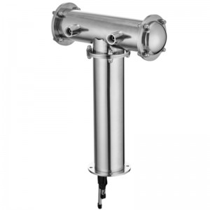 T-muotoinen oluttorni, jossa on tahraton teräs