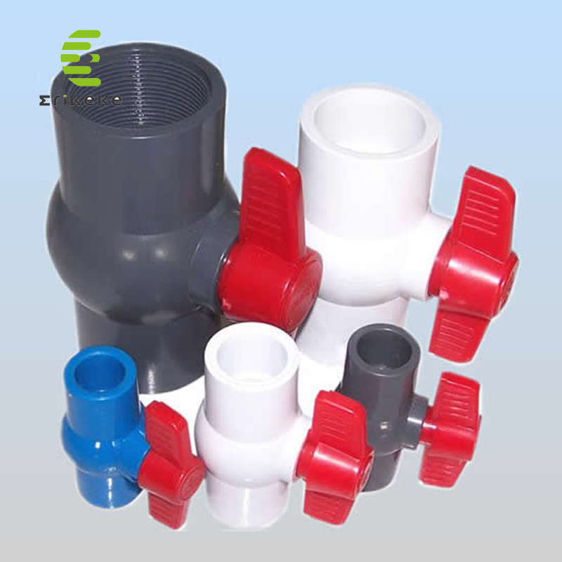 Manuaaliset kompaktit PVC-kuulaventtiilit juomavettä varten