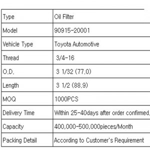 öljysuodatin (Toyota automobiili)