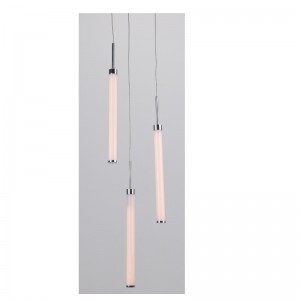 LED-riipuslamppu, jossa on 3pcs-akryyli suora putki