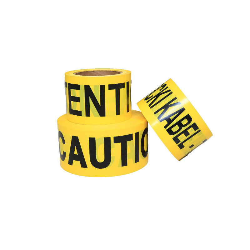 Huippulaatuinen tehdashinta keltainen PE varoituseste, mukautettu painettu painettu painettu varoitusteippi