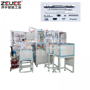 Ikkunoiden ja ovien laitteiston osat taikinan lukitusvivun automaattiset kokoonpanolaitteet