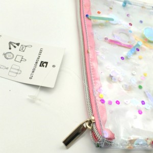 PVC kimalteleva kosmeettinen pussi